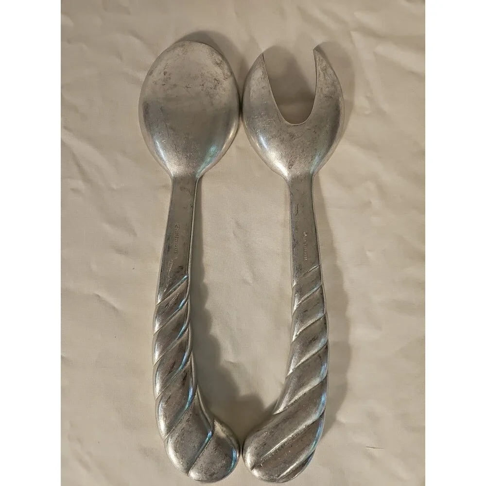 Vintage MCM 1950s CarOtti Salad Utensil Set Fork Spoon